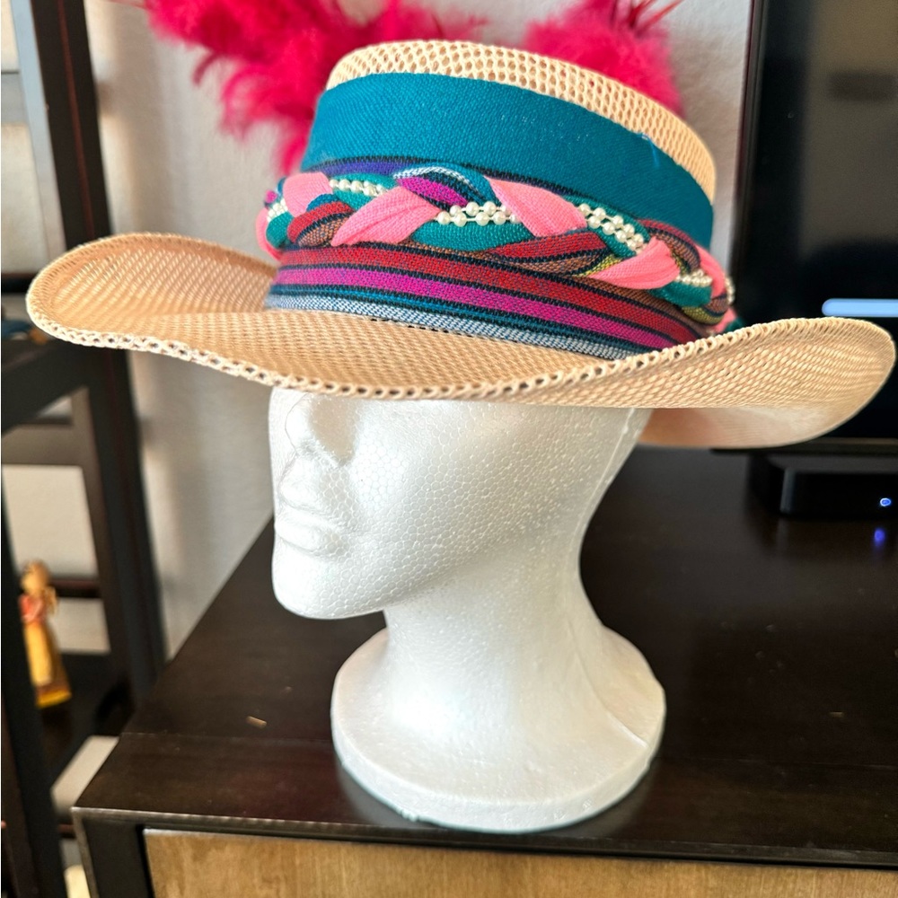 Vintage Woven Embellished Braid Hat